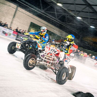 Motorsportfotograf bei Drift on Ice in Freital
